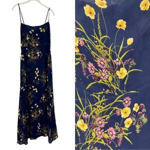 Reformation Women Ingrid Dress Blue Floral Maxi Spaghetti
Strap Romantic Size 0